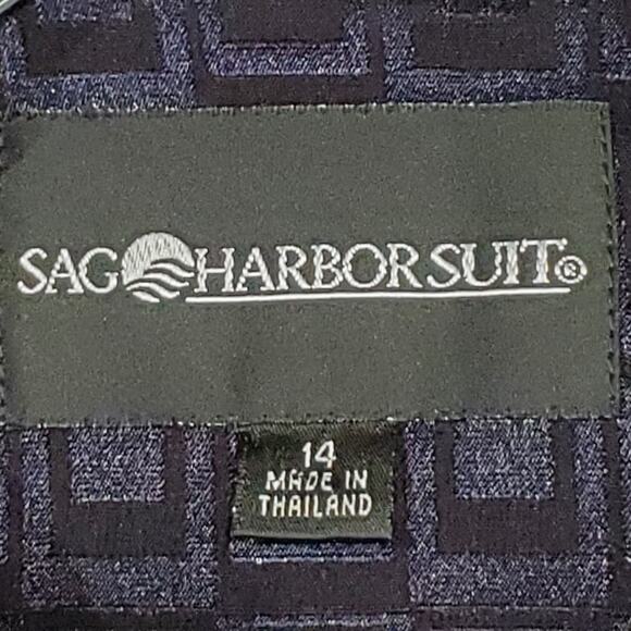 Sag Harbor Suit Jacket Blazer Single Breasted 4 Button Purple Lined Career 14 - Picture 6 of 9